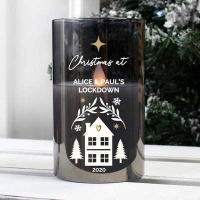 Personalised Christmas Smoked Glass LED Candle - Shop Personalised Gifts