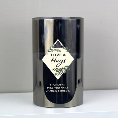 Personalised Botanical Smoked Glass LED Candle - Shop Personalised Gifts