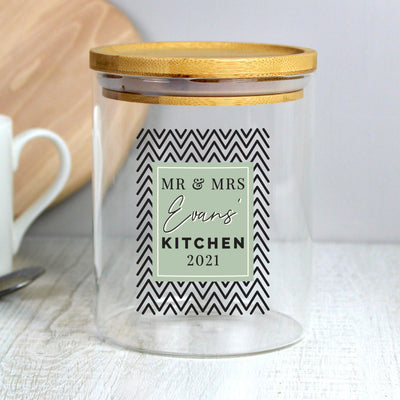 Personalised Free Text Glass Jar with Bamboo Lid - Shop Personalised Gifts