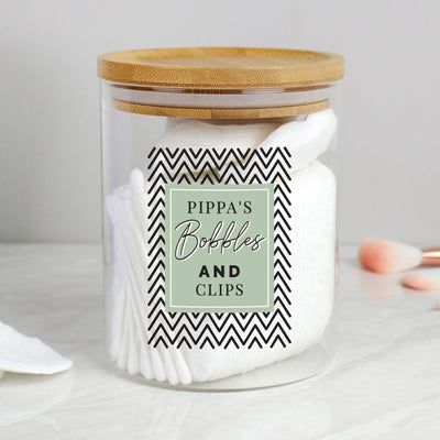 Personalised Free Text Glass Jar with Bamboo Lid - Shop Personalised Gifts