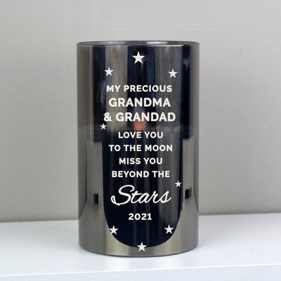 Personalised Miss You Beyond The Stars Smoked Glass LED Candle - Shop Personalised Gifts