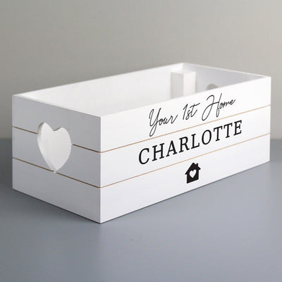 Personalised Home White Wooden Crate - Shop Personalised Gifts