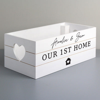 Personalised Home White Wooden Crate - Shop Personalised Gifts