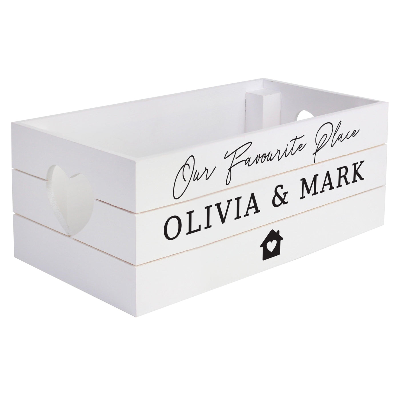 Personalised Home White Wooden Crate - Shop Personalised Gifts