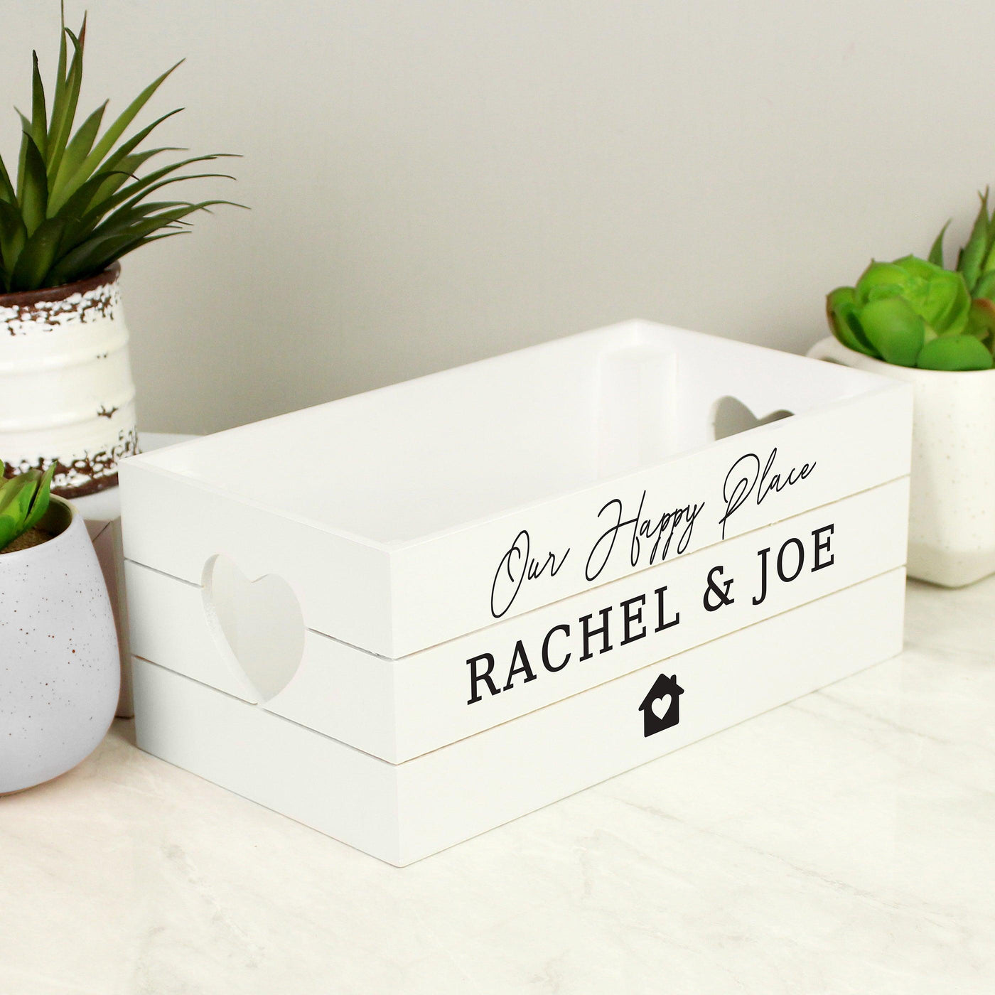 Personalised Home White Wooden Crate - Shop Personalised Gifts