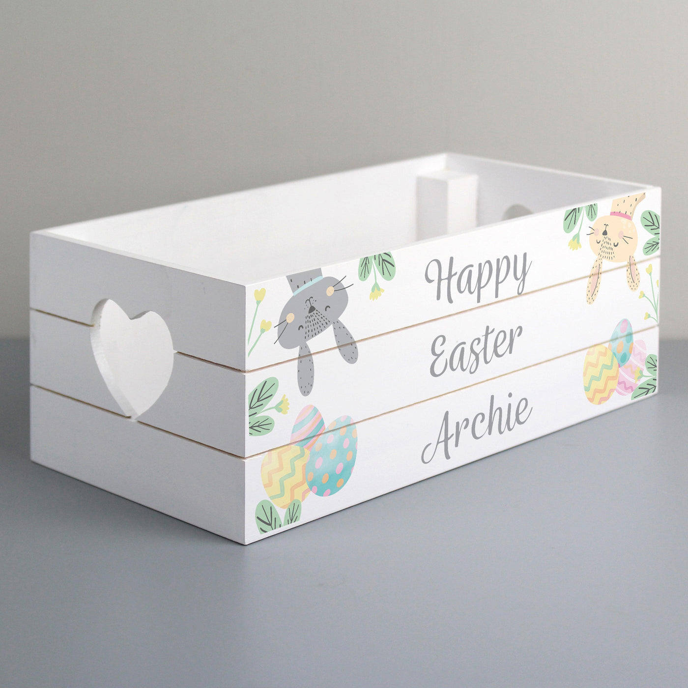 Personalised Easter White Wooden Crate - Shop Personalised Gifts