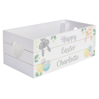 Personalised Easter White Wooden Crate - Shop Personalised Gifts