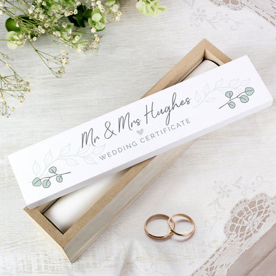 Personalised Eucalyptus Wooden Certificate Holder