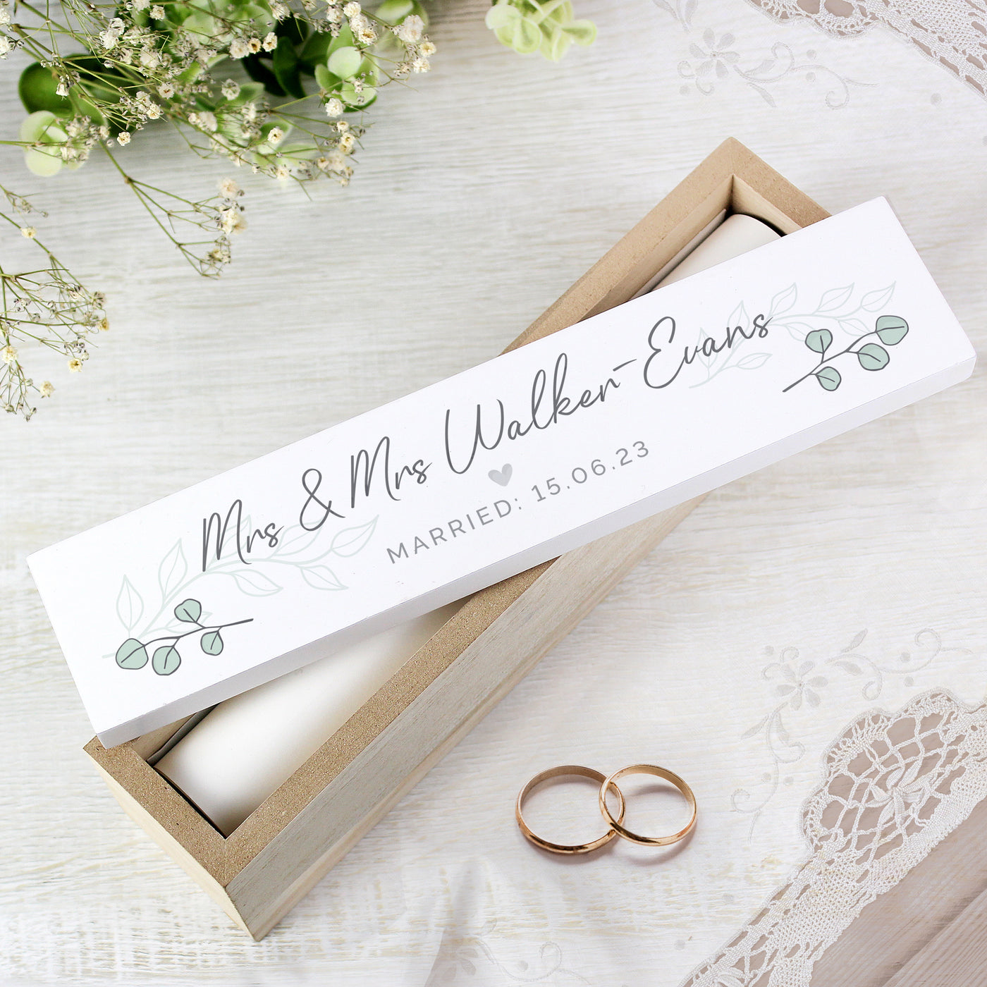 Personalised Eucalyptus Wooden Certificate Holder