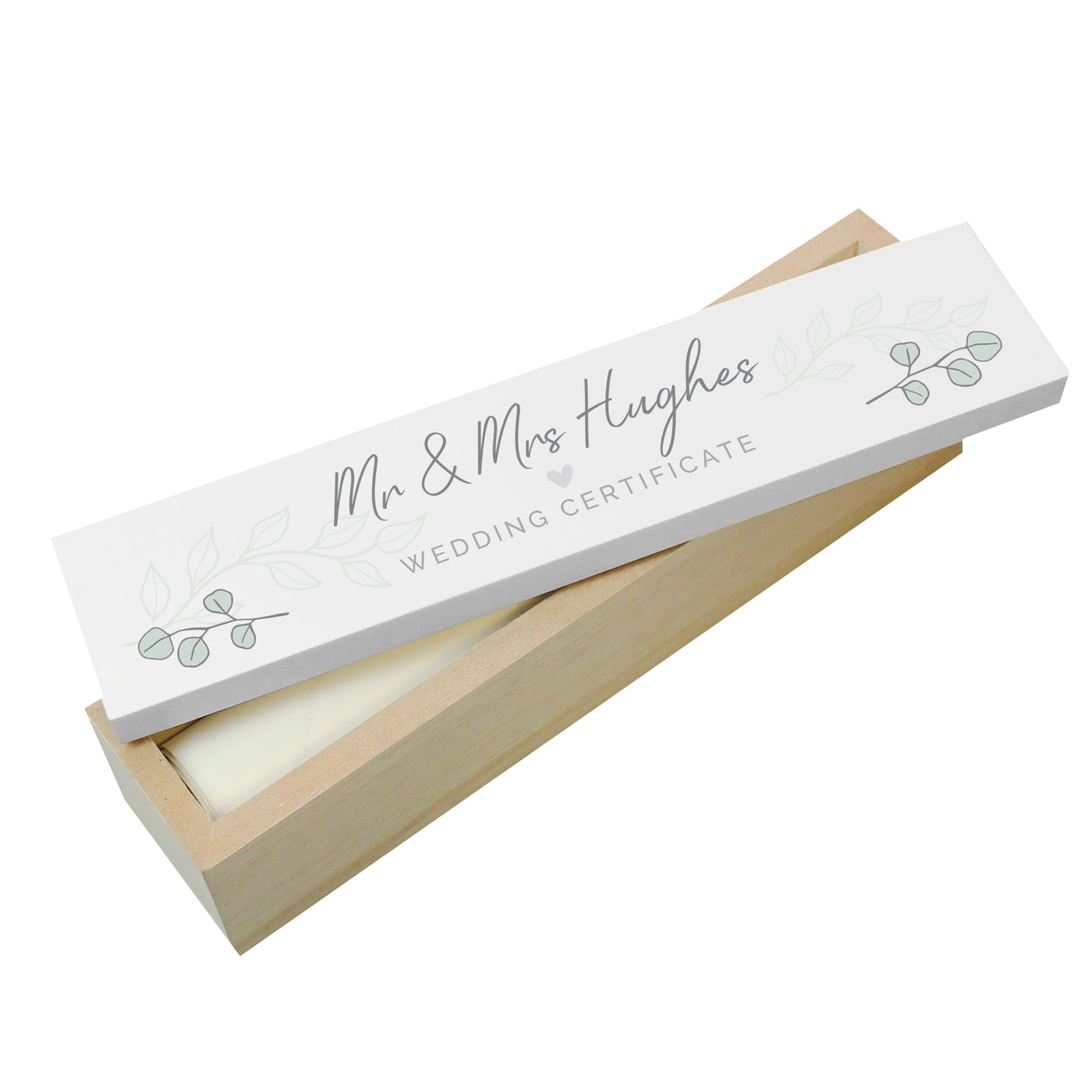 Personalised Eucalyptus Wooden Certificate Holder