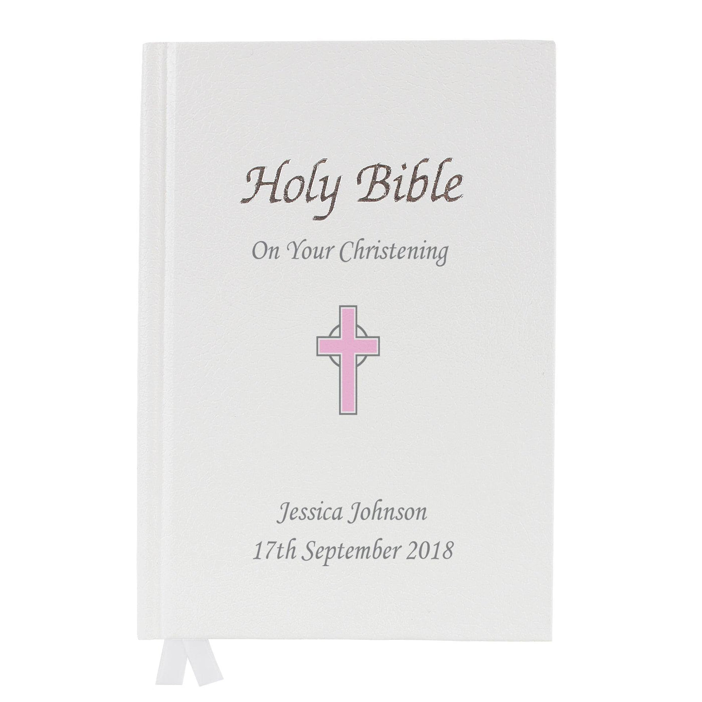 Personalised Pink Cross Bible - Shop Personalised Gifts