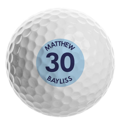 Personalised Blue Big Age Golf Ball - Shop Personalised Gifts