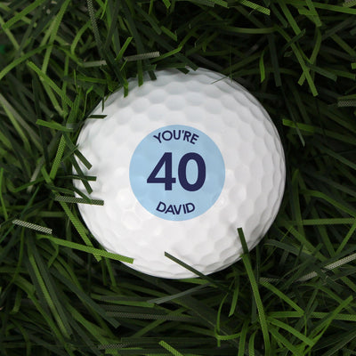 Personalised Blue Big Age Golf Ball - Shop Personalised Gifts