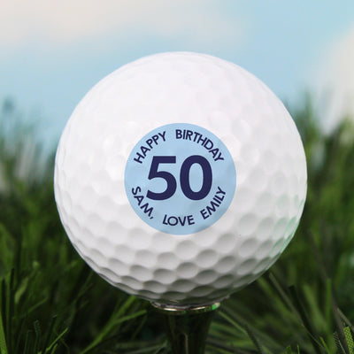 Personalised Blue Big Age Golf Ball - Shop Personalised Gifts