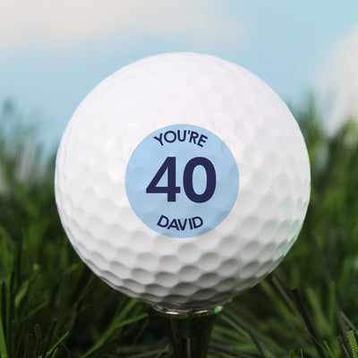 Personalised Blue Big Age Golf Ball - Shop Personalised Gifts