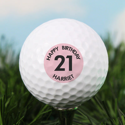 Personalised Pink Big Age Golf Ball - Shop Personalised Gifts