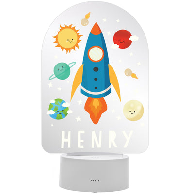 Personalised Space Rocket LED Colour Changing Night Light - Shop Personalised Gifts