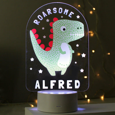Personalised Roarsome Dinosaur LED Colour Changing Night Light - Shop Personalised Gifts