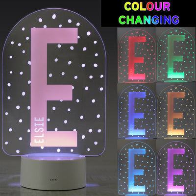 Personalised Initial LED Colour Changing Night Light - Shop Personalised Gifts