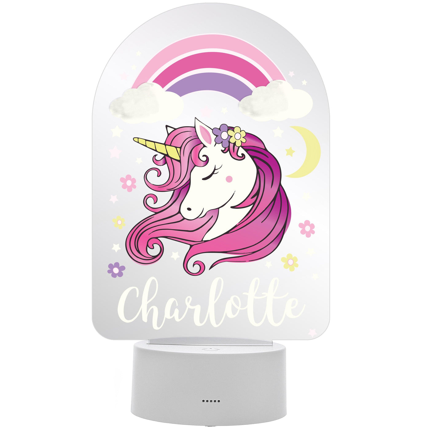 Personalised Pink Unicorn LED Colour Changing Night Light - Shop Personalised Gifts