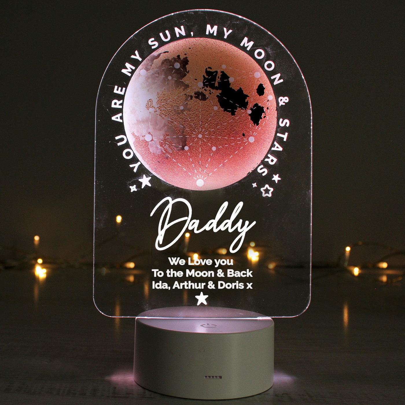 Personalised Sun Moon & Stars LED Colour Changing Night Light - Shop Personalised Gifts