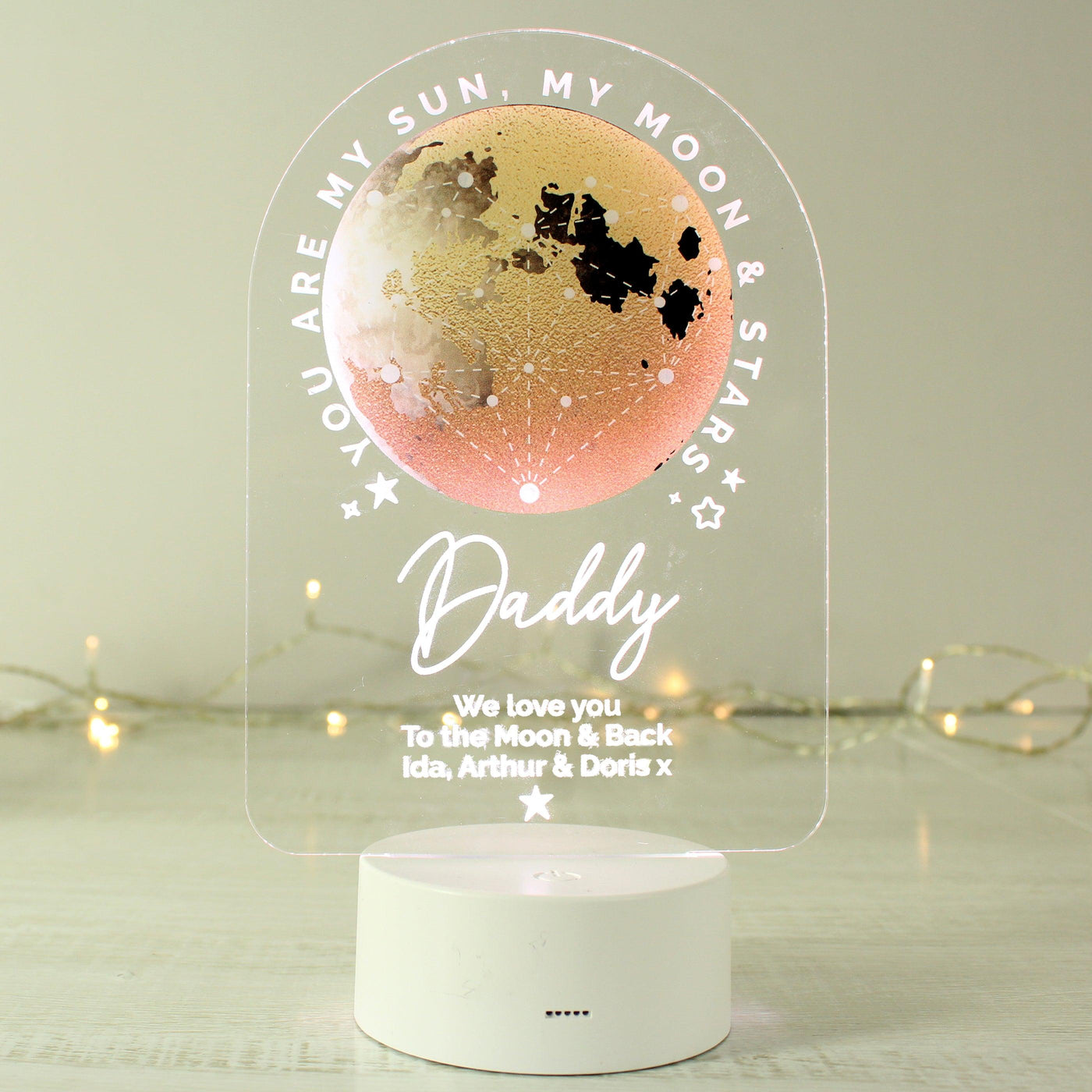 Personalised Sun Moon & Stars LED Colour Changing Night Light - Shop Personalised Gifts