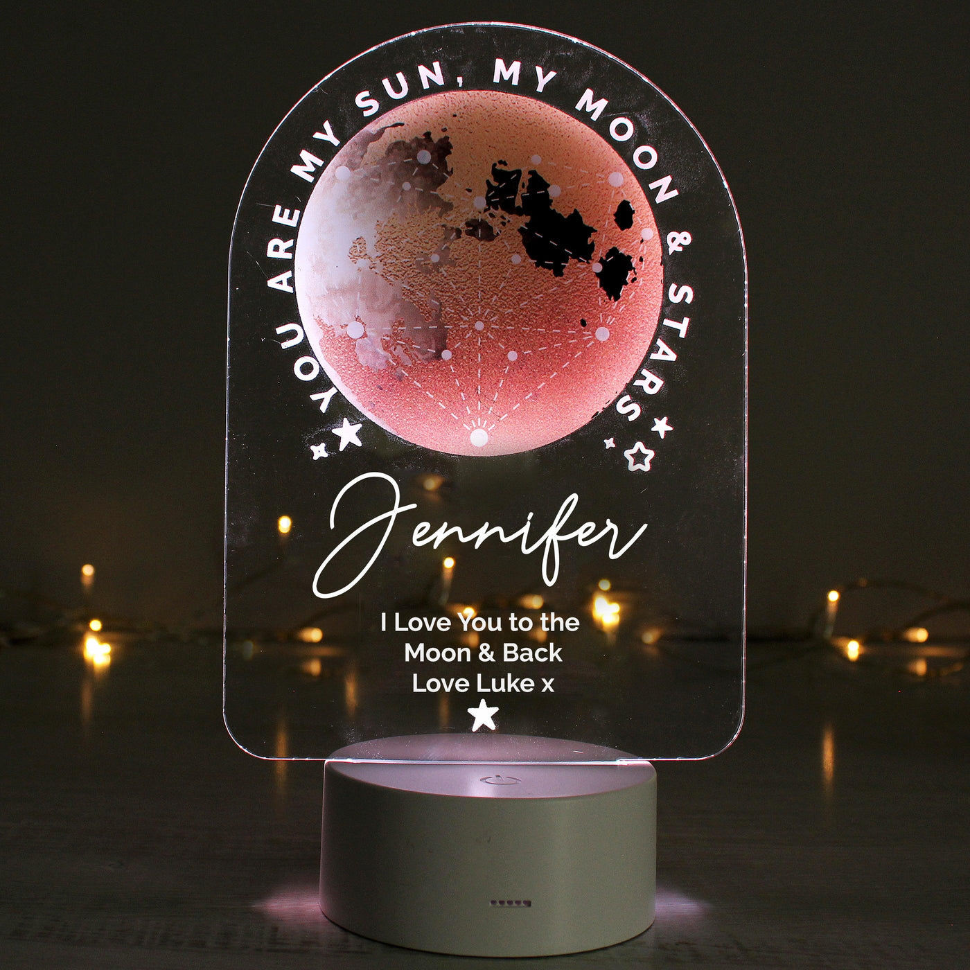 Personalised Sun Moon & Stars LED Colour Changing Night Light - Shop Personalised Gifts