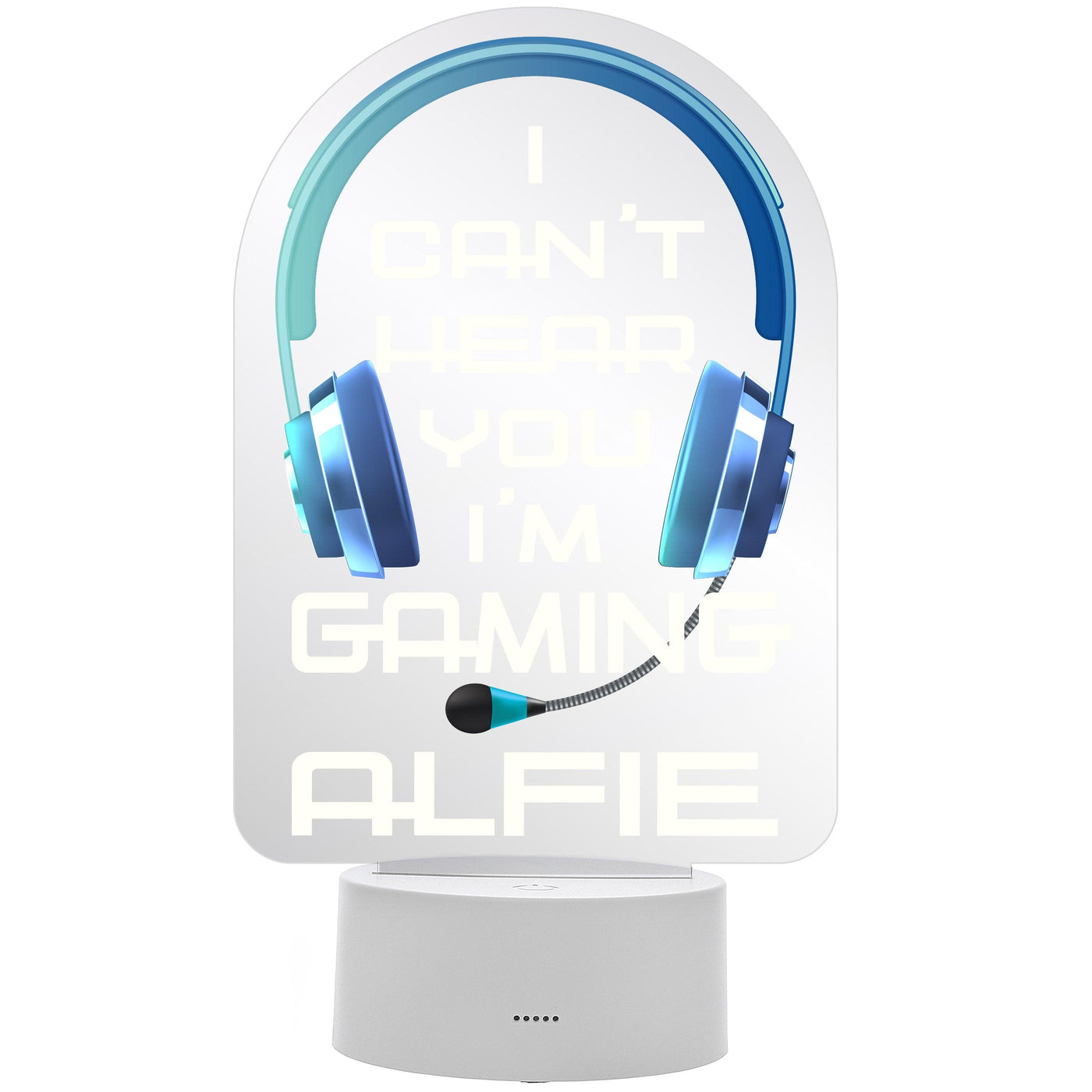 Personalised Blue Gaming LED Colour Changing Night Light - Shop Personalised Gifts