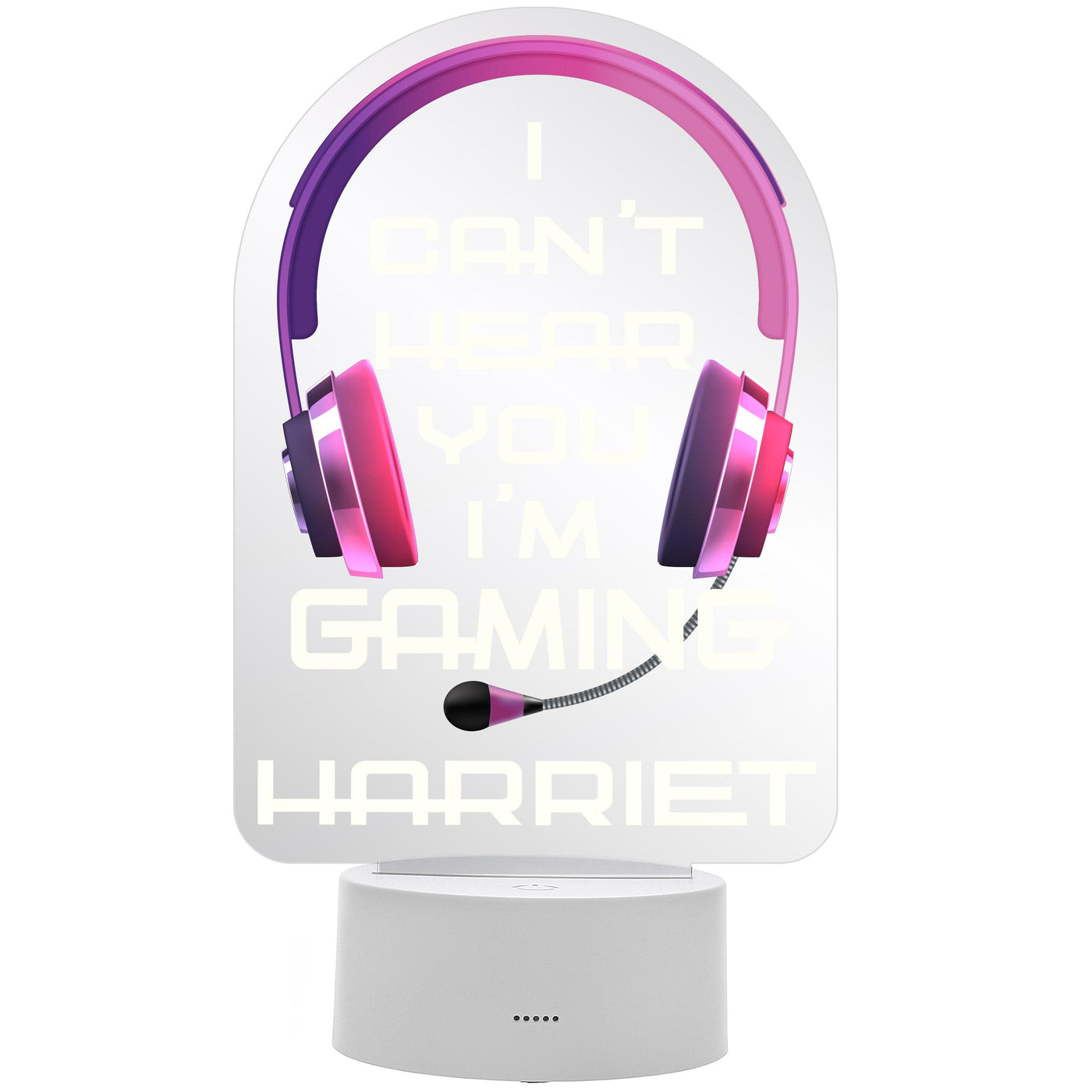 Personalised Pink Gaming LED Colour Changing Night Light - Shop Personalised Gifts