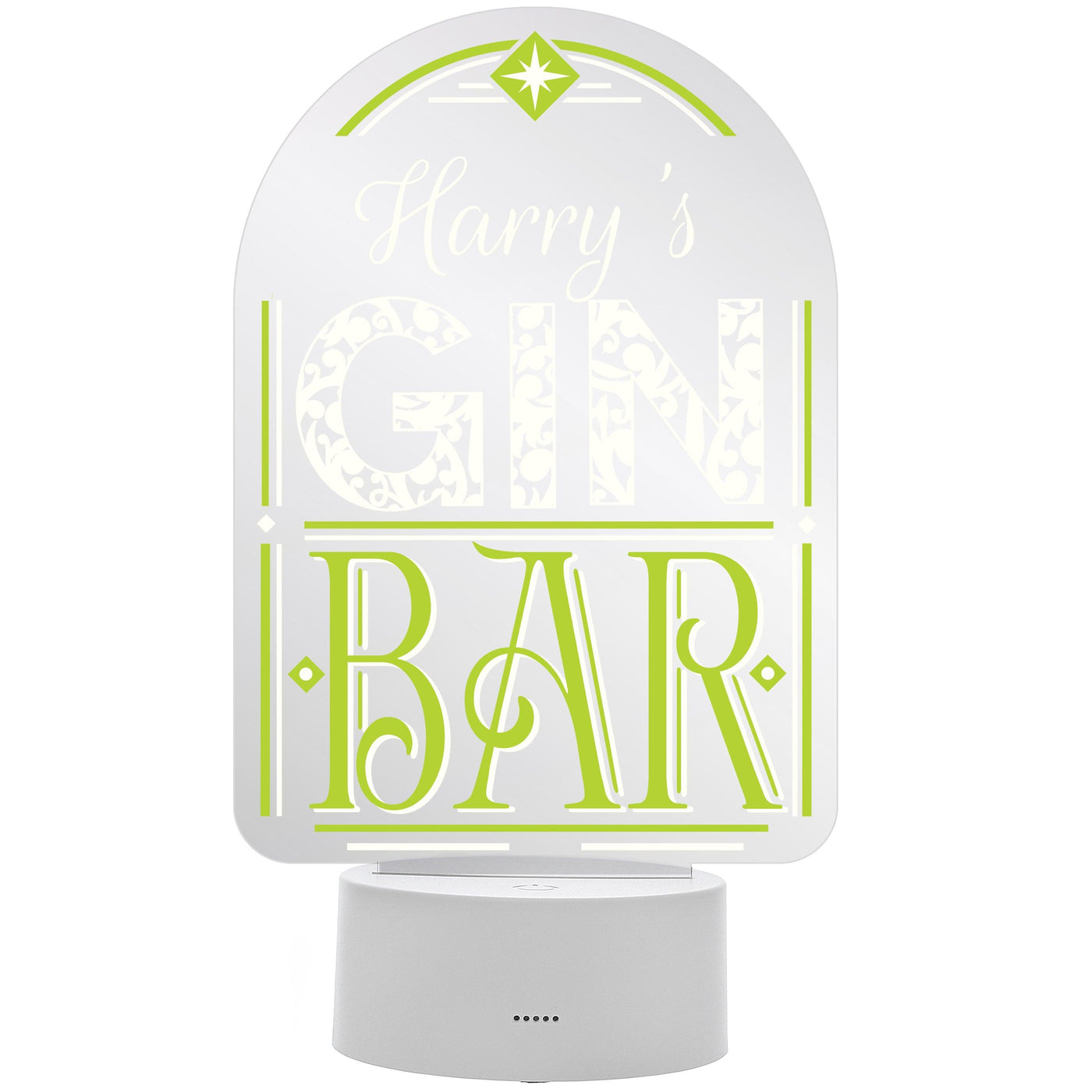 Personalised Gin Bar LED Colour Changing Night Light - Shop Personalised Gifts
