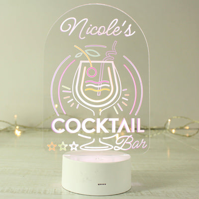 Personalised Cocktail LED Colour Changing Night Light - Shop Personalised Gifts