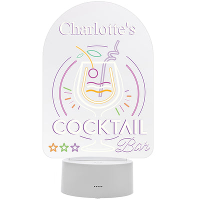 Personalised Cocktail LED Colour Changing Night Light - Shop Personalised Gifts