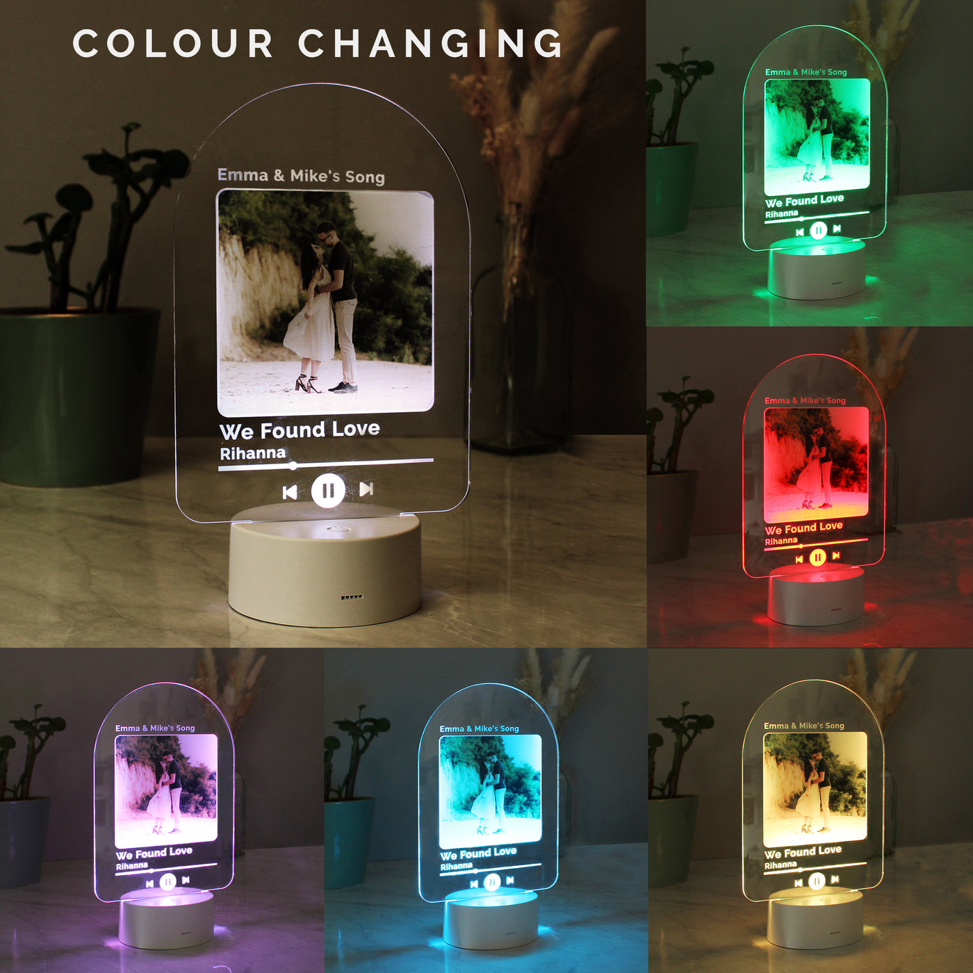 Personalised Any Song LED Photo Upload Colour Changing Light