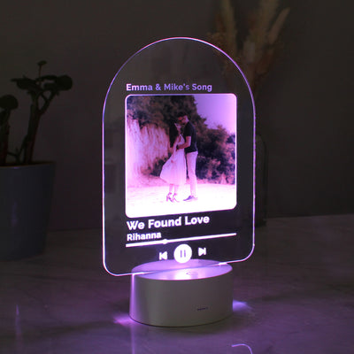 Personalised Any Song LED Photo Upload Colour Changing Light