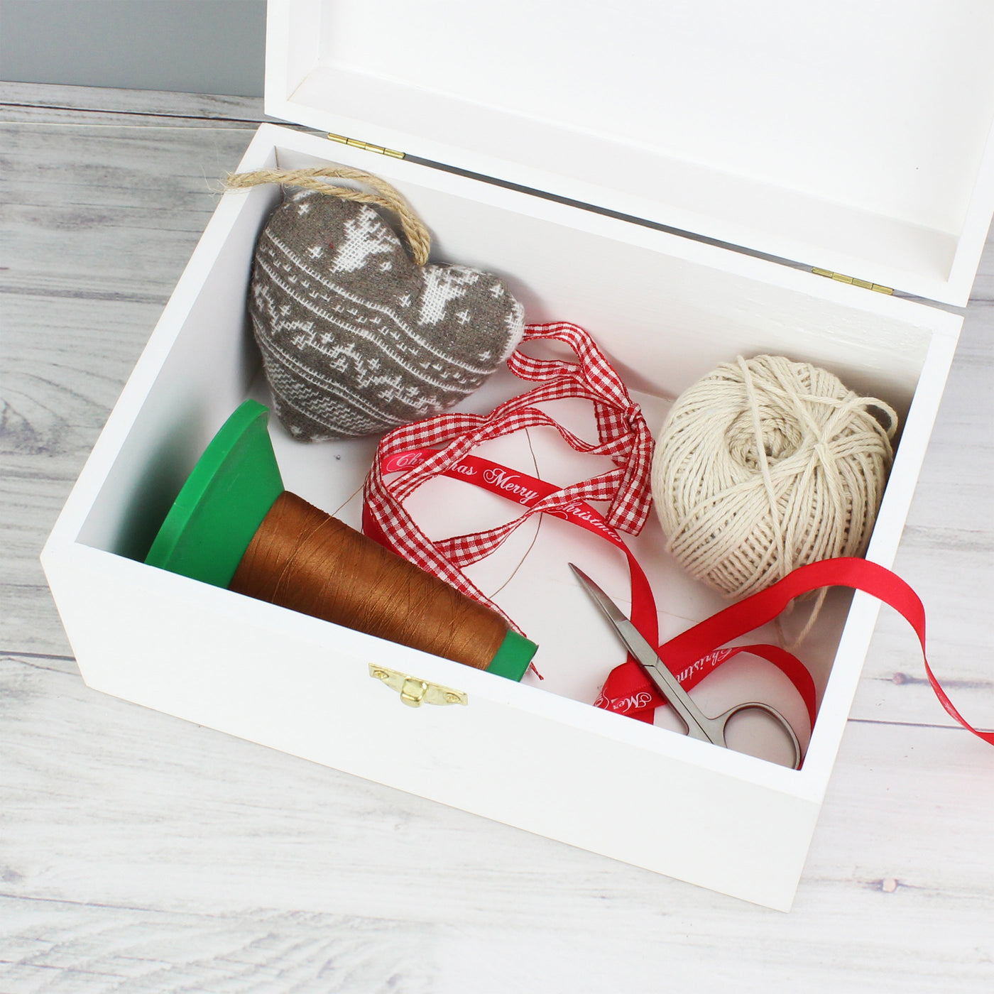 Personalised Sewing Kit White Wooden Keepsake Box - Shop Personalised Gifts