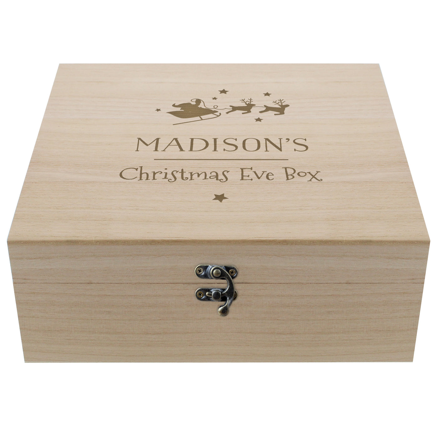 Personalised Large Wooden Christmas Eve Box - Shop Personalised Gifts