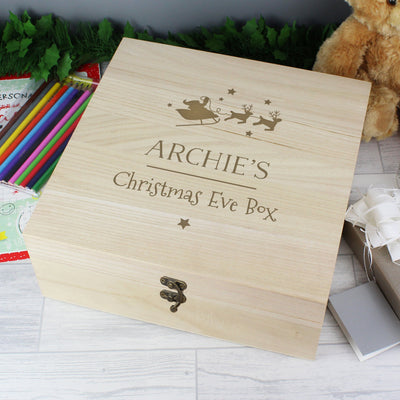 Personalised Large Wooden Christmas Eve Box - Shop Personalised Gifts