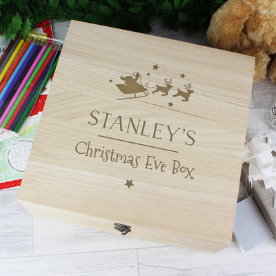 Personalised Large Wooden Christmas Eve Box - Shop Personalised Gifts