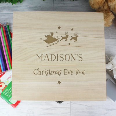 Personalised Large Wooden Christmas Eve Box - Shop Personalised Gifts