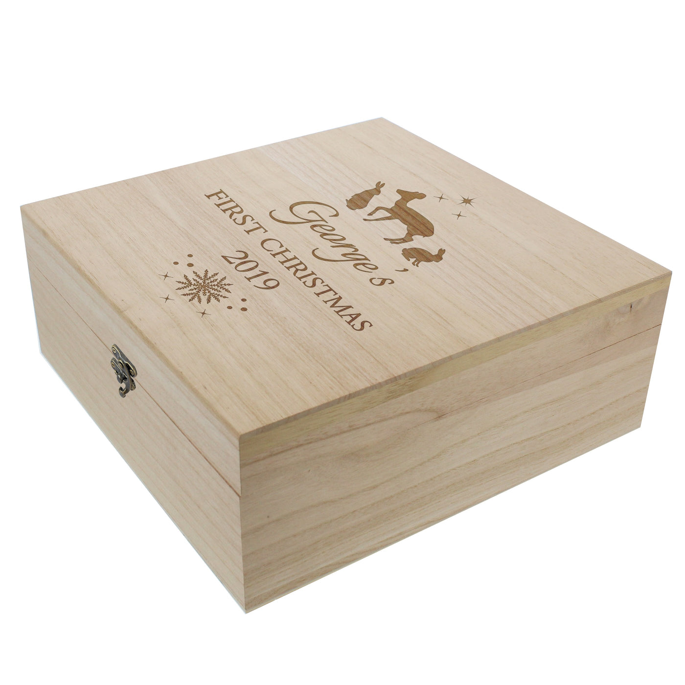 Personalised Christmas Large Wooden Keepsake Christmas Eve Box - Shop Personalised Gifts