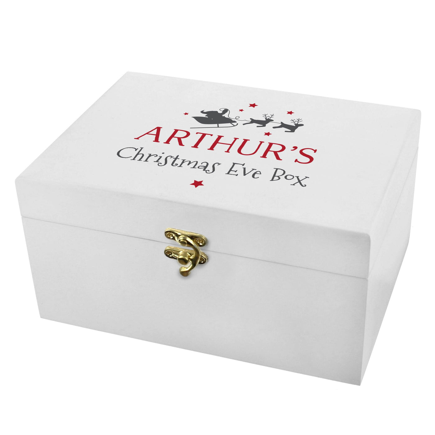 Personalised Christmas Eve Box White Wooden Keepsake Box - Shop Personalised Gifts