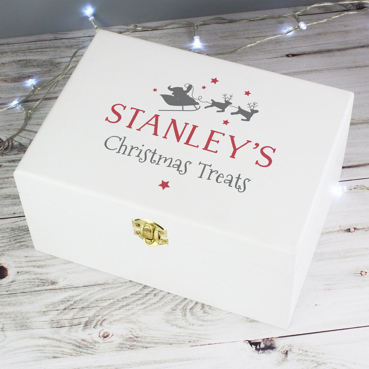 Personalised Christmas Eve Box White Wooden Keepsake Box - Shop Personalised Gifts