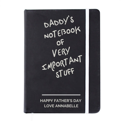 Personalised Free Text Black Hardback A5 Notebook - Shop Personalised Gifts