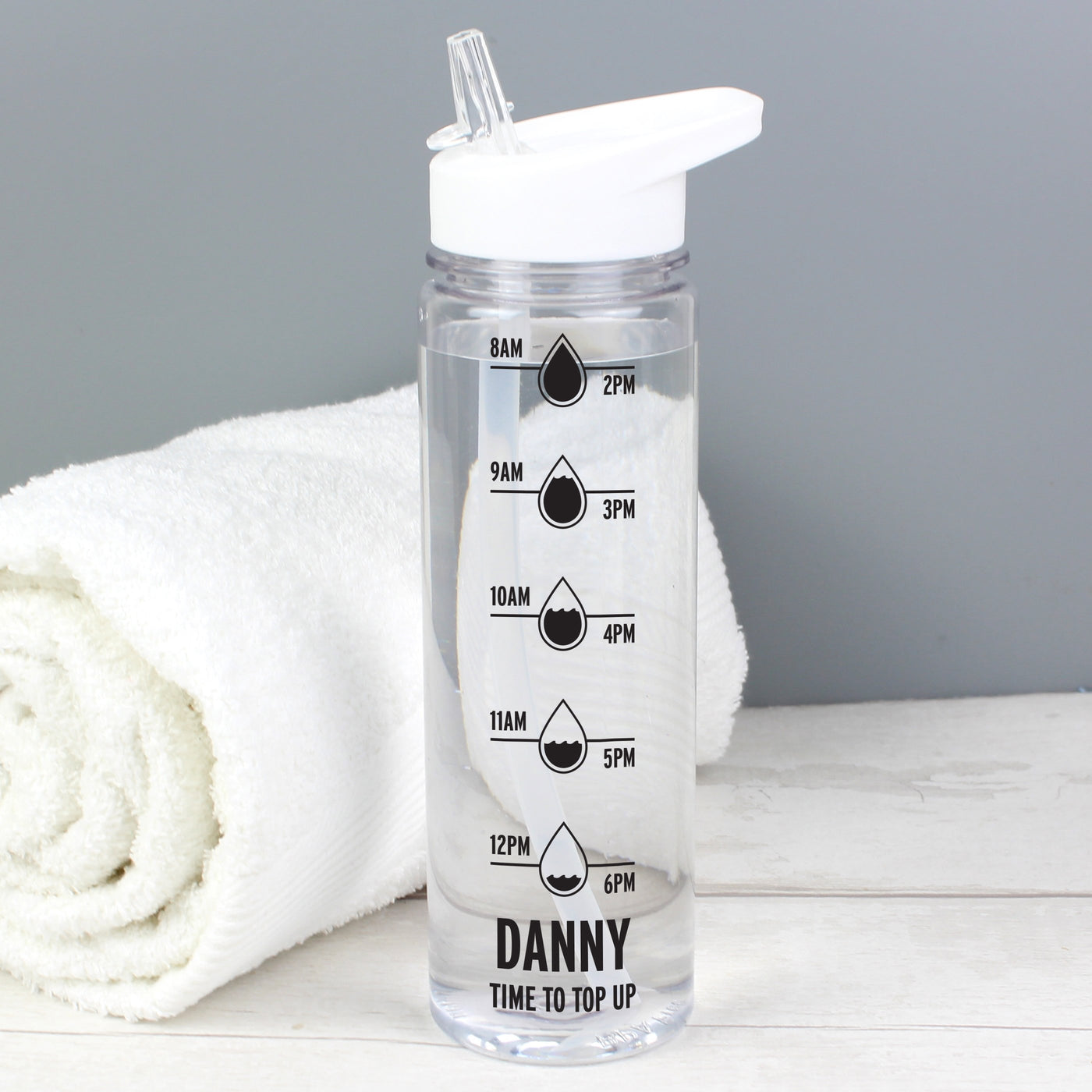 Personalised Black 'Hydration Tracker' Island Water Drinks Bottle - Shop Personalised Gifts