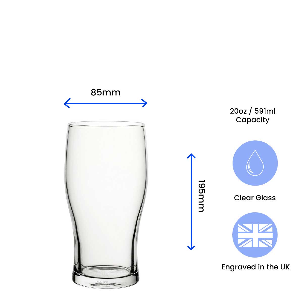 Engraved Pint Glass with World's Best Wife Design Image 3