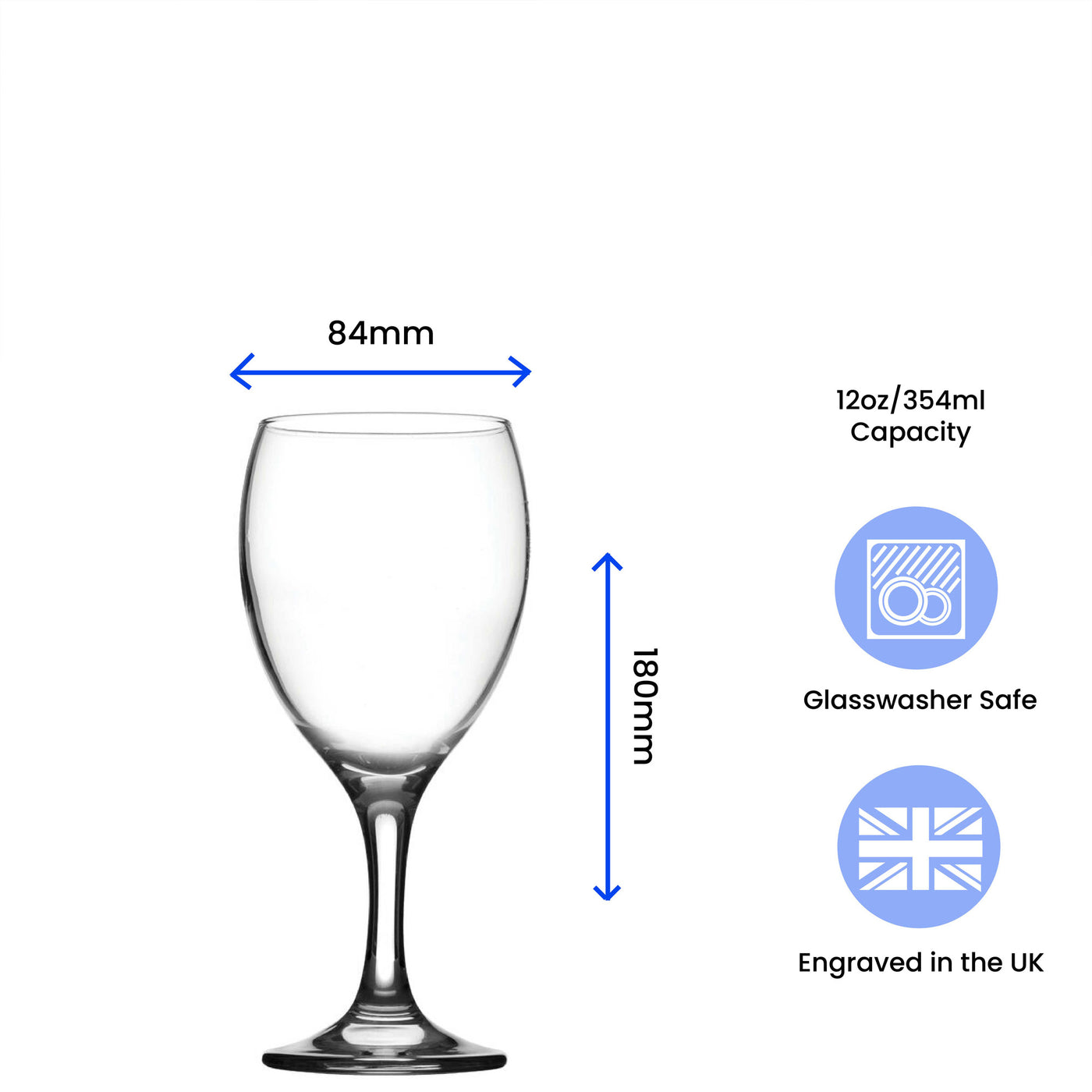 Engraved Wine Glass with Merry Christmas From Design Image 3
