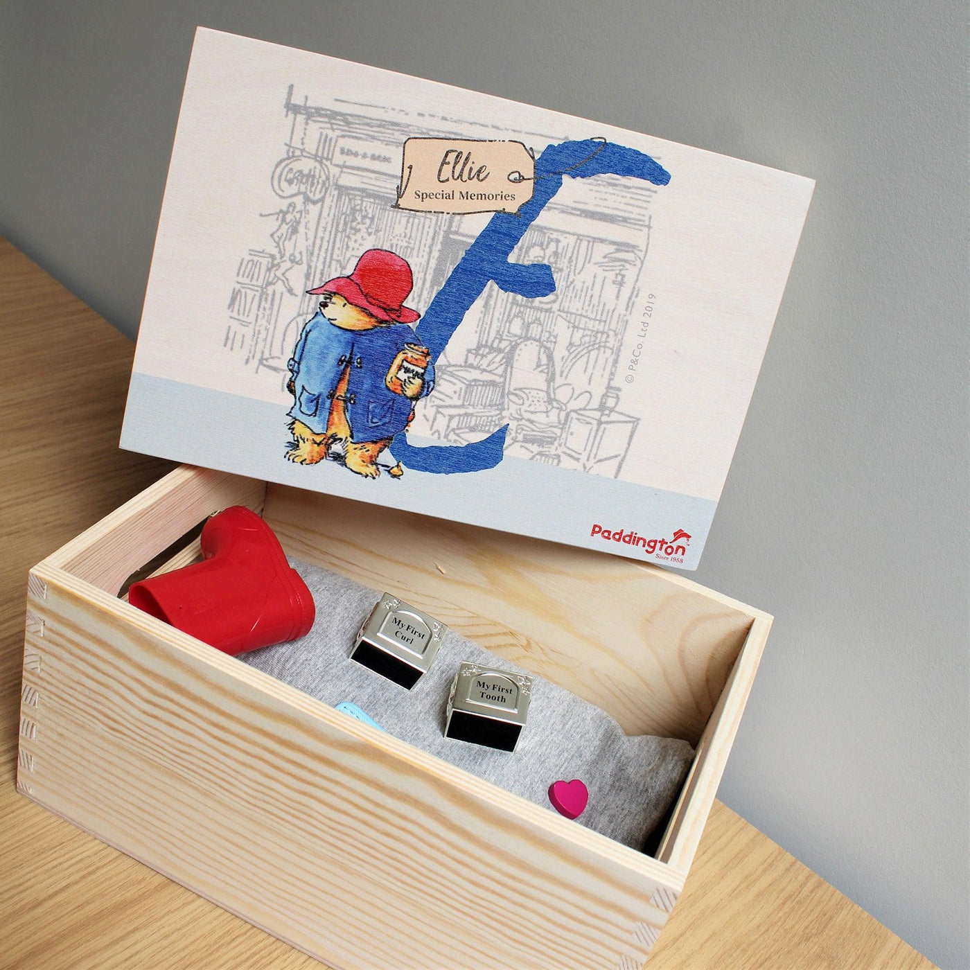 Paddington Bear Initial Memory Box - Shop Personalised Gifts