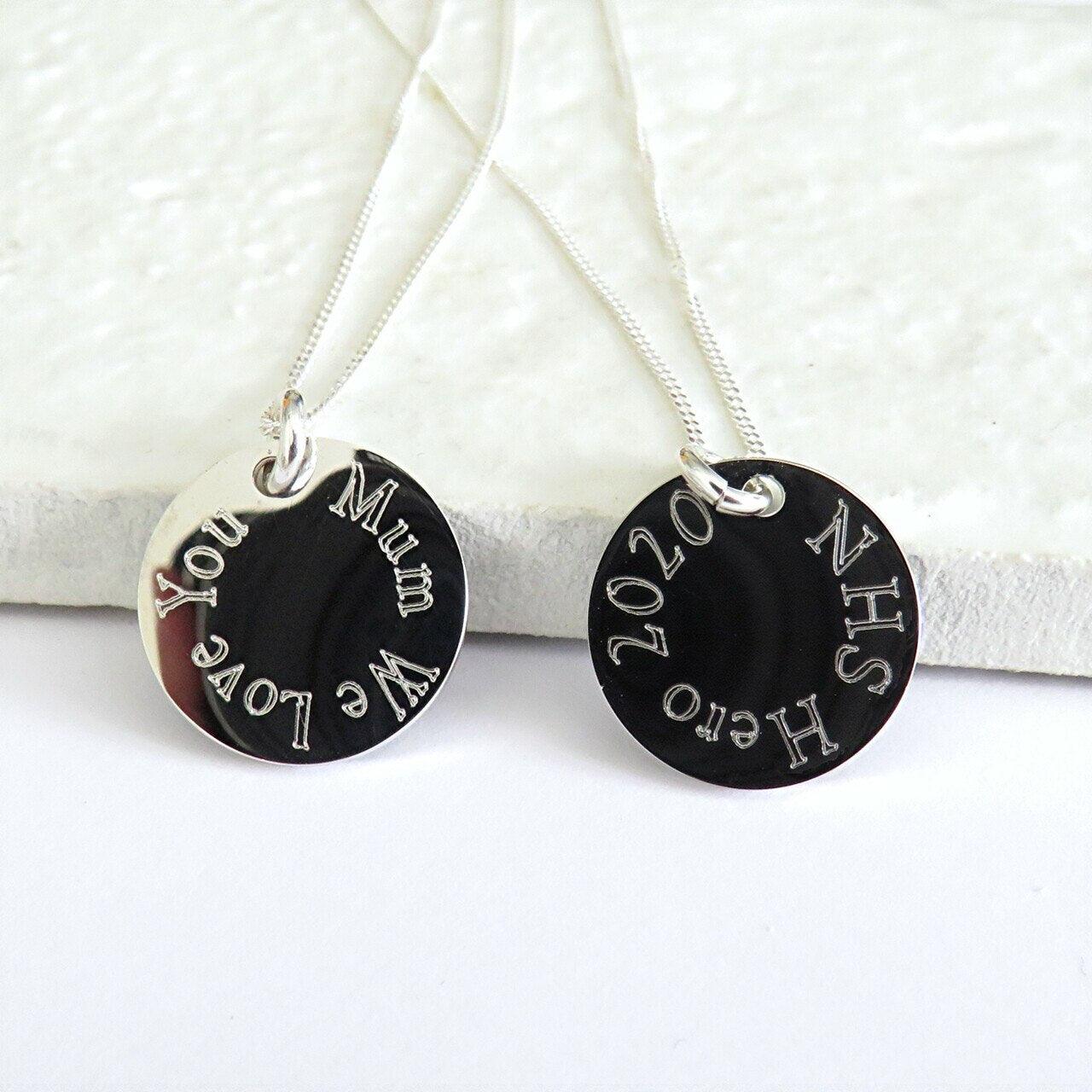Personalised Engraved Edge Sterling Silver Necklace - Shop Personalised Gifts