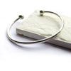Torque Silver Bangle