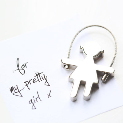 Own Handwriting Engraved Stainless Steel Skipping Sally Key Ring - Shop Personalised Gifts